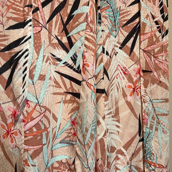 Guess Tropical Pink Wide Leg with Split Pants Small - Picture 5 of 10